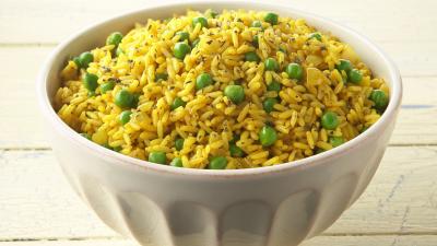 Peas and Fried Onion Rice